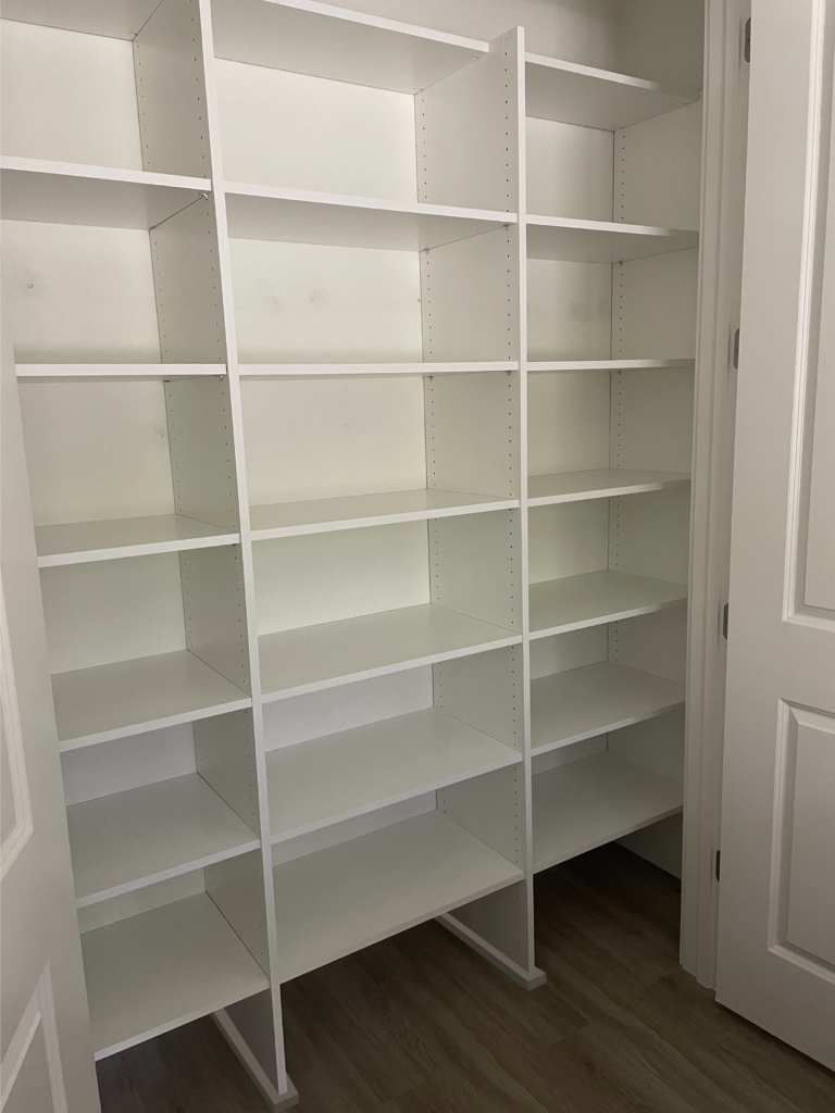 Closet Panel Trim in Pantry